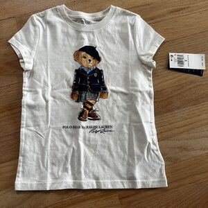 Polo bear by Ralph lauren white tee size 6